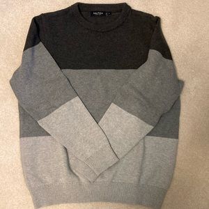 Men's Nautica  100% cotton heavy sweater. Three shades of grey. Never worn.